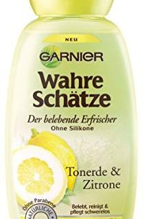 Garnier Wahre Sch&auml,tze Shampoo, Tonerde und Zitrone, belebt, reinigt und pflegt normales bis schnell fettendes Haar, 250 ml