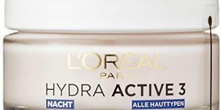 L'Oreal Paris Hydra Active 3 Nachtpflege, mit Omega 3 f&uuml,r alle Hauttypen, spendet intensiv Feuchtigkeit und Pflege, 50 ml