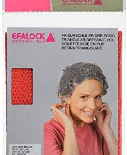 Efalock Professional Friseurenschleier, rot, 2er Pack, (2x 1 St&uuml,ck)