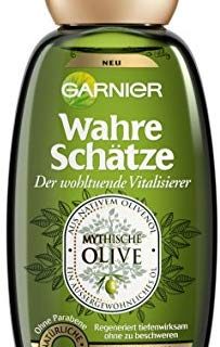 Garnier Wahre Sch&auml,tze Shampoo, Mythische Olive, n&auml,hrt und regeneriert sehr trockenes, beanspruchtes Haar, ohne Paraben