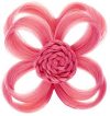 Love Hair Extensions Clip-In Haar-Accessoire"Blume" Farbe neonpink