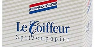 Fripac-Medis Le Coiffeur Spitzenpapier Spenderpackung mit Patent&ouml,ffnung, Blattgr&ouml,&szlig,e 75 x 55 mm, 500 Blatt, wei&s