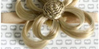 Love Hair Extensions Blume auf elastischem Kopfband Farbe M9B22 - Beige Blond-Strandblond, 1er Pack (1 x 1 St&uuml,ck)