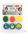 Snazaroo Schminkfarben Set "Geburtstag" (engl.), Schminkpalette mit 3 Stempel, 3 Farben