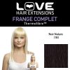 Love Hair Extensions Thermofiber Clip-In-Vollpony Farbe 1B - Naturschwarz, 1er Pack (1 x 1 St&uuml,ck)