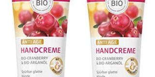 lavera Handcreme Anti Age mit Hyaluron a?? Bio Cranberry & Bio Argan&ouml,l a?? Handpflege f&uuml,r sp&uuml,rbar glatte H&auml,n