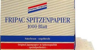 Fripac-Medis Professional Spitzenpapier Blattgr&ouml,&szlig,e 75 x 55 mm naturbraun ungebleicht, 1000 Blatt