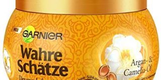 Garnier Wahre Sch&auml,tze Tiefenpflege-Maske, Argan- und Camelia-&Ouml,l, n&auml,hrt und verw&ouml,hnt trockenes Haar, f&uuml,r