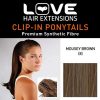 Love Hair Extensions Kunsthaar-Pferdeschwanz India mit Krokodilklemme 40,5&nbsp,cm, 8 Mousey Brown