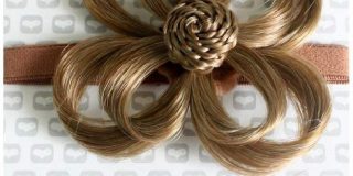 Love Hair Extensions Blume auf elastischem Kopfband Farbe 10 - Mittleres Aschbraun, 1er Pack (1 x 1 St&uuml,ck)