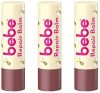 bebe Lippenpflegestift 3in1 Repair Balm - Pflegender Lippenbalsam sch&uuml,tzt und repariert trockene Lippen - 3 x 4,9g