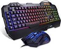 HAVIT Gaming Tastatur und Maus Set, LED