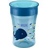 NUK Magic Cup Trinklernbecher, 360&deg, Trinkrand, auslaufsicher abdichtende Silikonscheibe, 230ml, BPA-frei, Blau