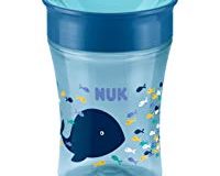 NUK Magic Cup Trinklernbecher, 360&deg, Trinkrand, auslaufsicher abdichtende Silikonscheibe, 230ml, BPA-frei, Blau