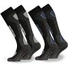 2 Paar Herren Skisocken - Snowboardsocken mit Polsterung | Thermosocken | Kniestr&uuml,mpfe | Wintersocken | Funktionssocken